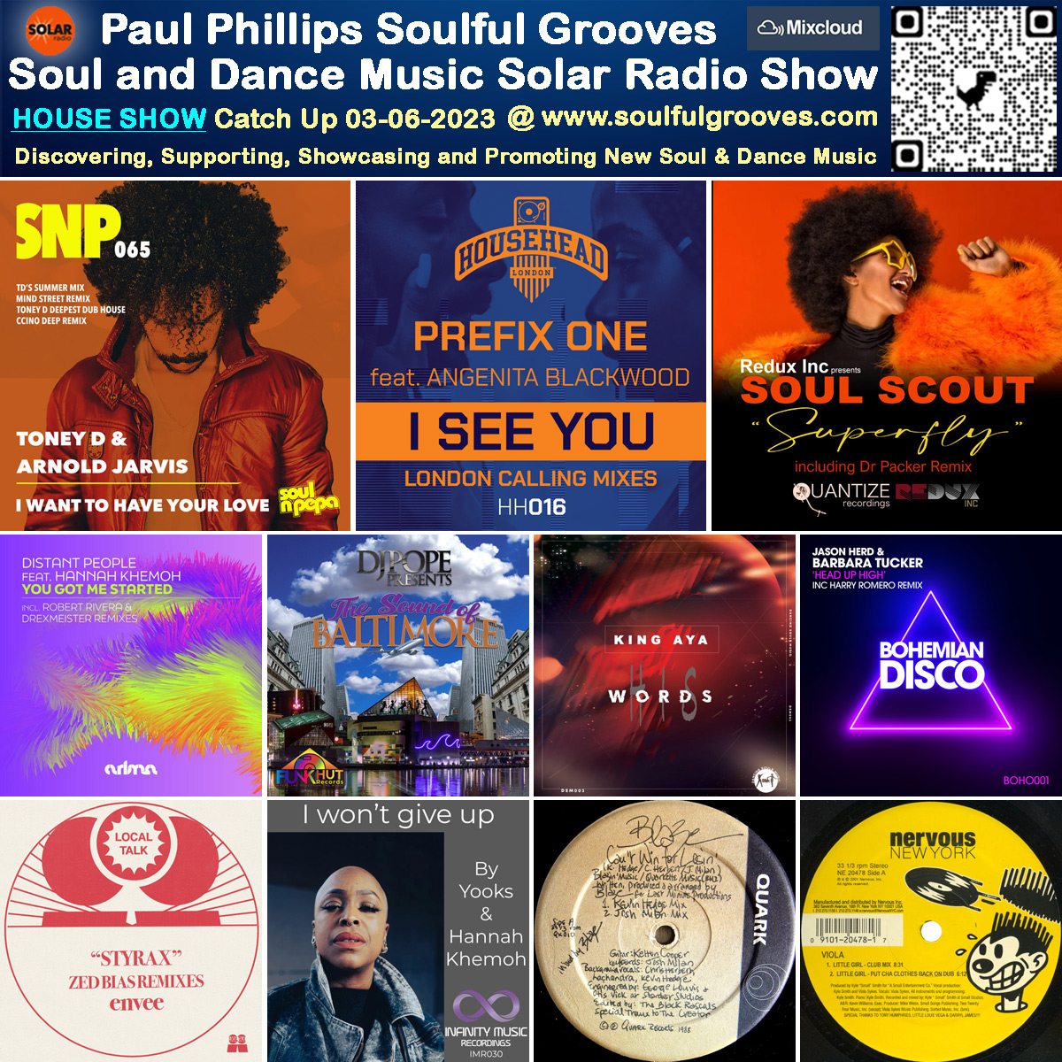 Paul Phillips Soulful Grooves Solar Radio House Music Show Playlist playing soulful house, deep house, classic house