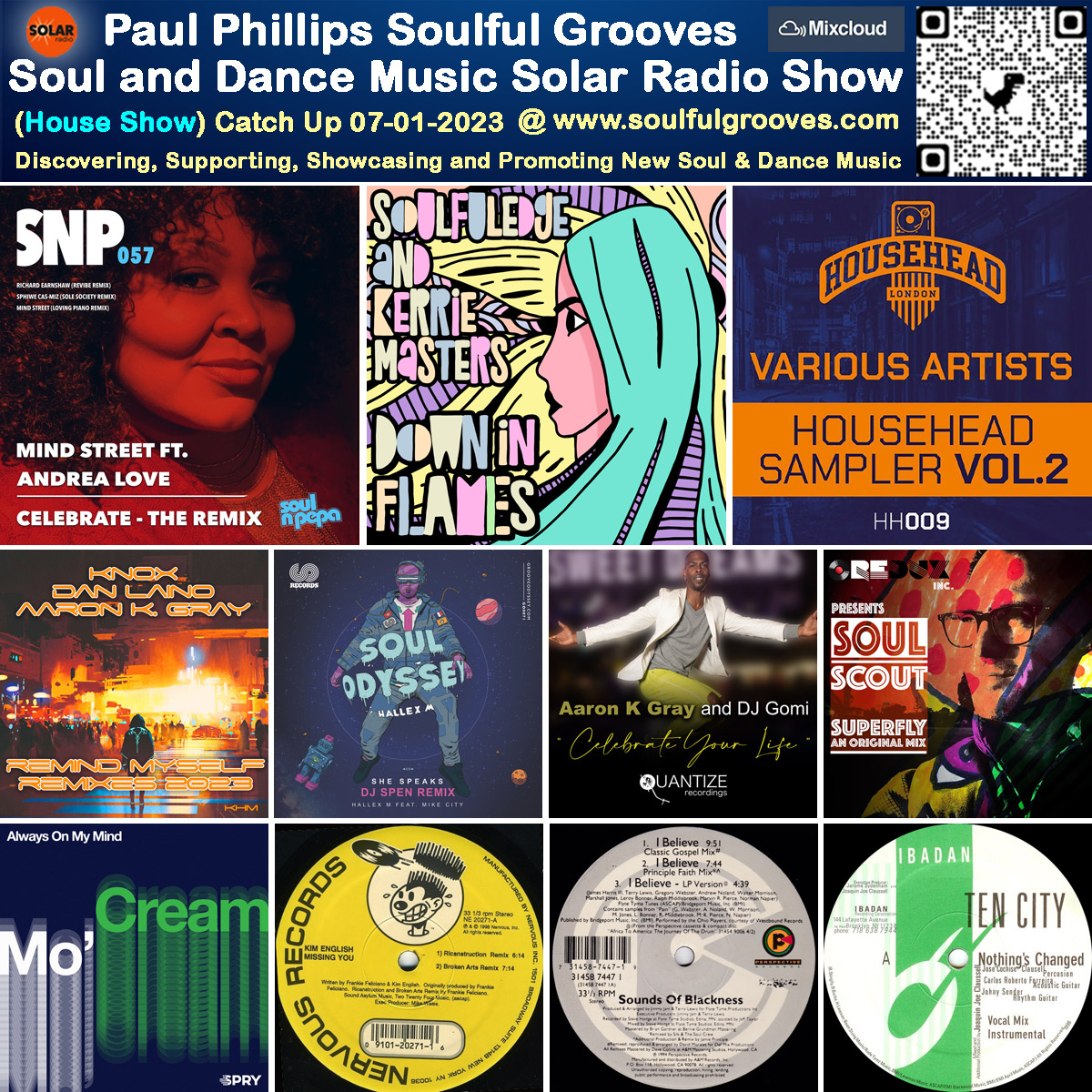 A picture of Paul Phillips radio show playlist of new and classic soulful house, deep house, nu disco, soul, funk, jazz, disco, 80s boogie music