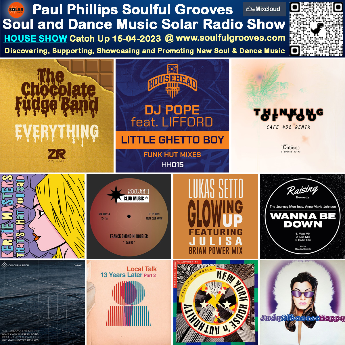 A picture of Paul Phillips radio show playlist of new and classic soulful house, deep house, nu disco, soul, funk, jazz, disco, 80s boogie music