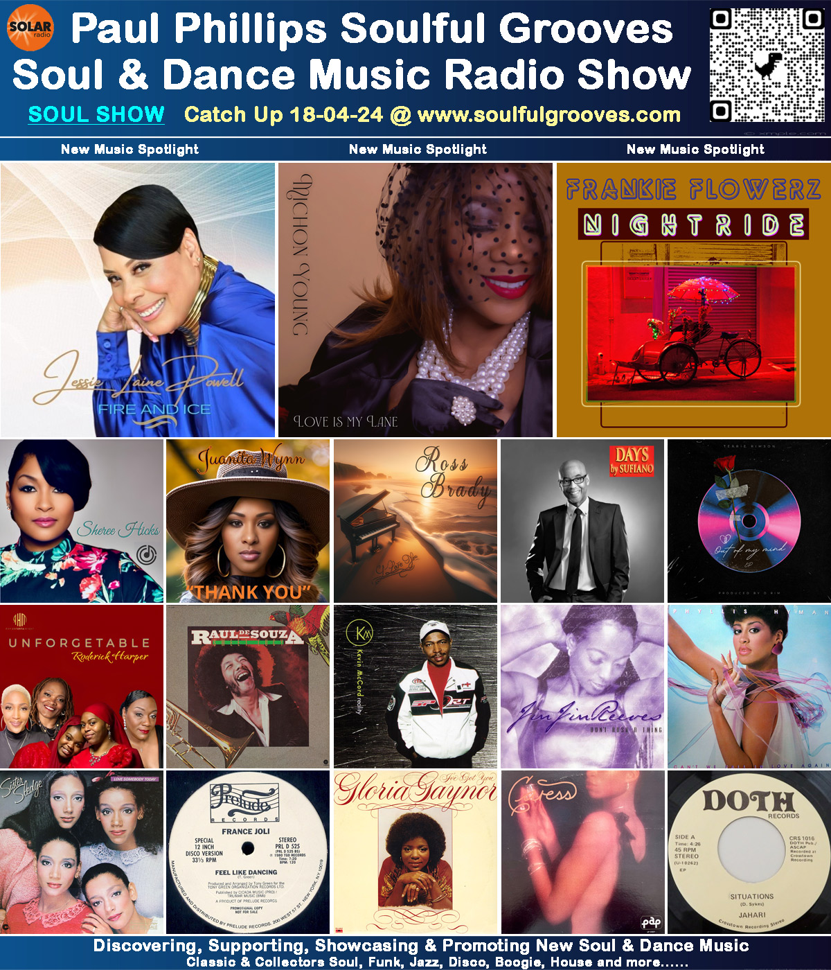 Paul Phillips Soulful Grooves Solar Radio Soul Music Show Playlist playing soul, funk, jazz, disco, boogie, neo soul