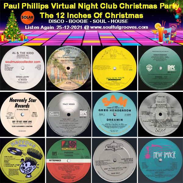 Paul Phillips Solar Radio Disco, Boogie, House, Soul 12 inch Singles Special
