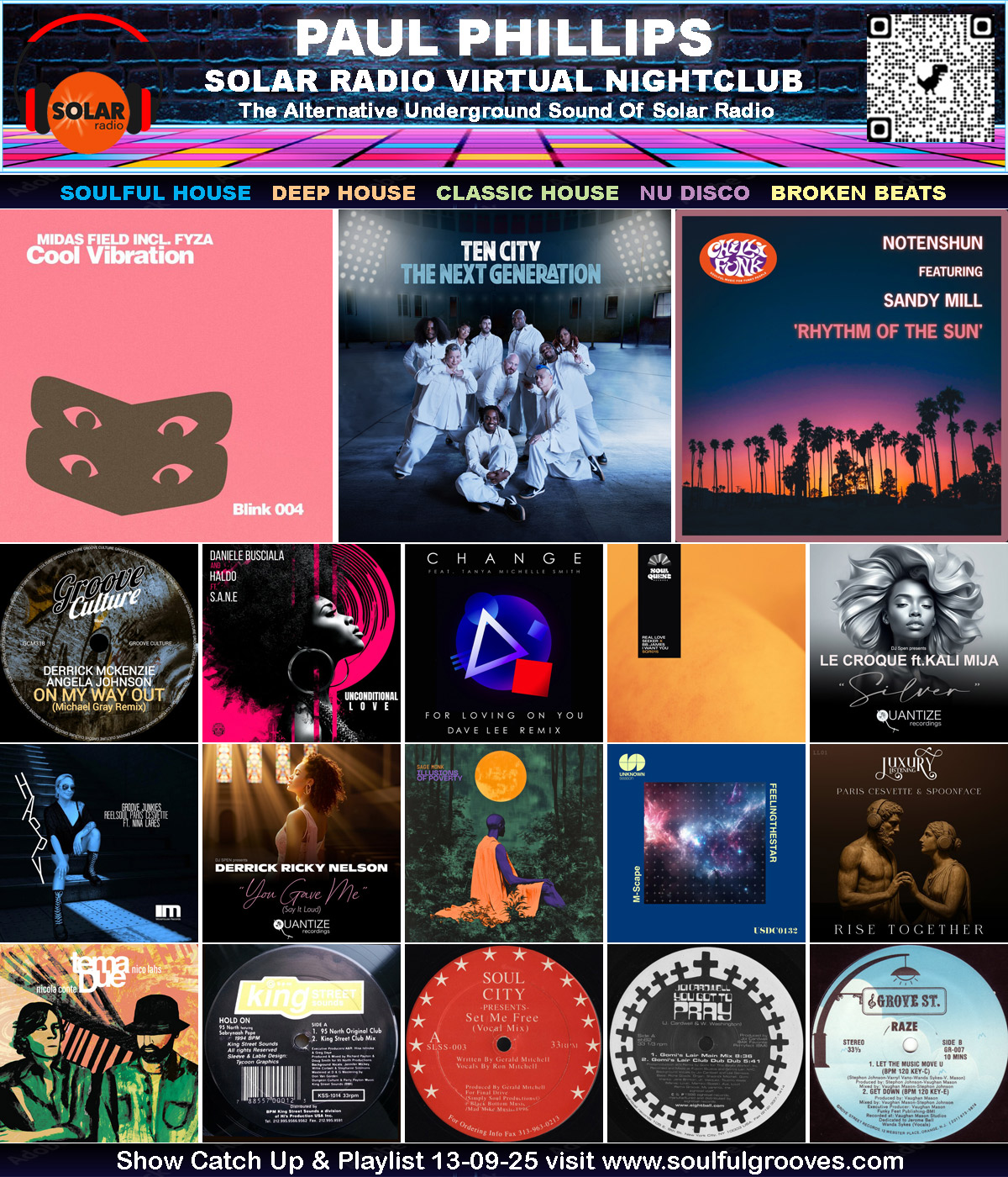 Paul Phillips Soulful Grooves Solar Radio House Music Show Playlist playing soulful house, deep house, classic house