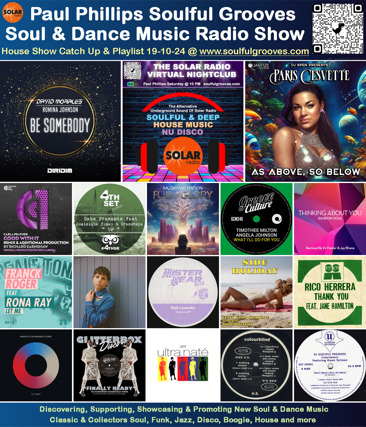 Paul Phillips Soulful Grooves Solar Radio House Music Show Playlist playing soulful house, deep house, classic house