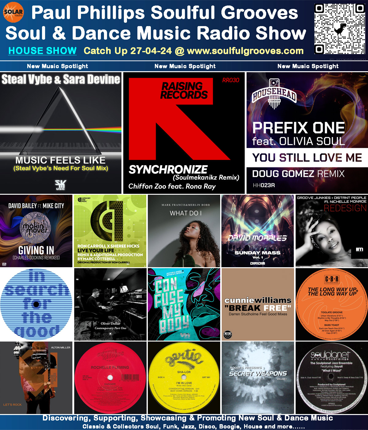 Paul Phillips Soulful Grooves Solar Radio House Music Show Playlist playing soulful house, deep house, classic house