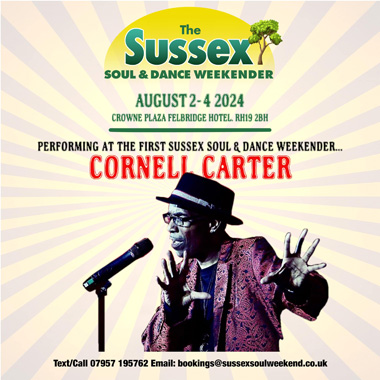 Cornell Carter, Sussex Soul and Dance Weekender